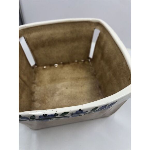 Fitzy's Maine Blueberry Ware Decorative Art Pottery Ceramic Quart Size Basket - Picture 9 of 16